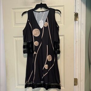 Cold Shoulder Dress Size Small Black
